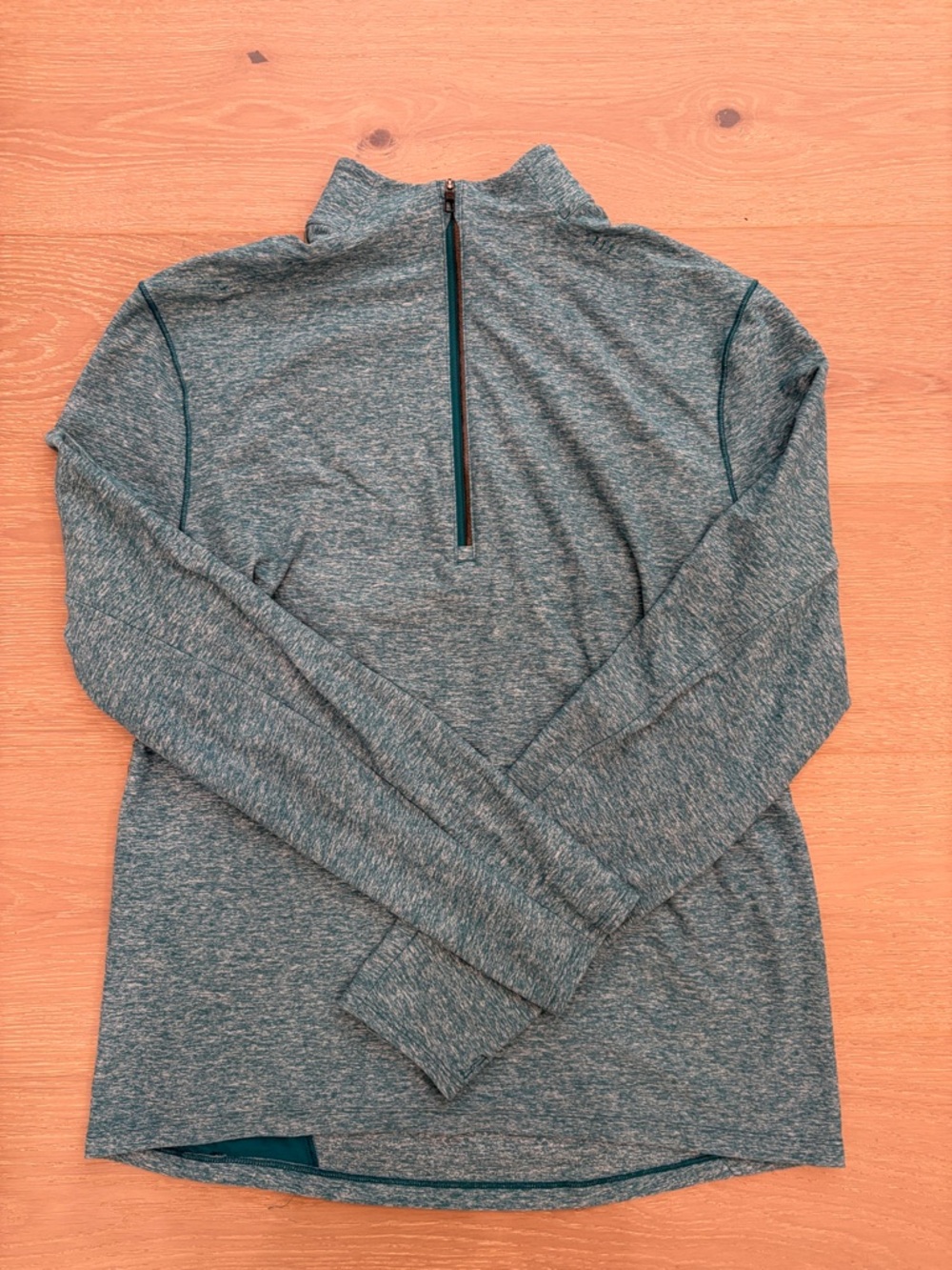 lululemon athletica Heathered Teal Half-Zip Pullover